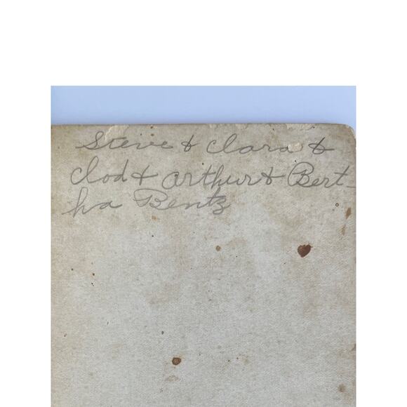 Antique Photo Cabinet Card 1900s Handsome Family Of Five JF Wentz Ridgeville Ind - Picture 6 of 7